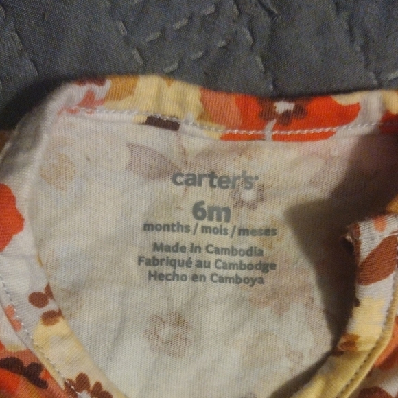 Carter's Floral and Heart Kids Matching Set - Orange and Cream​ - Picture 8 of 8